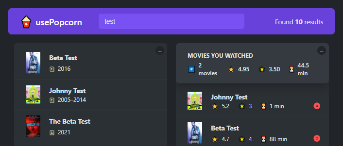 Use-Popcorn - Movie reviews and details